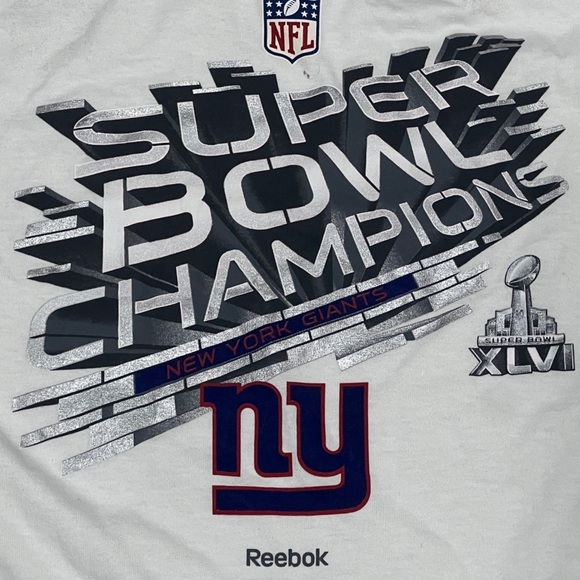 New York Giants Super Bowl XLVI NFL Football Boys Kids Long Sleeve Tshirt - Picture 3 of 6